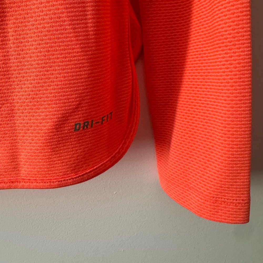 Nike Dri-FIT Running Cowl Neck Pullover Neon Orange Small - Picture 6 of 7